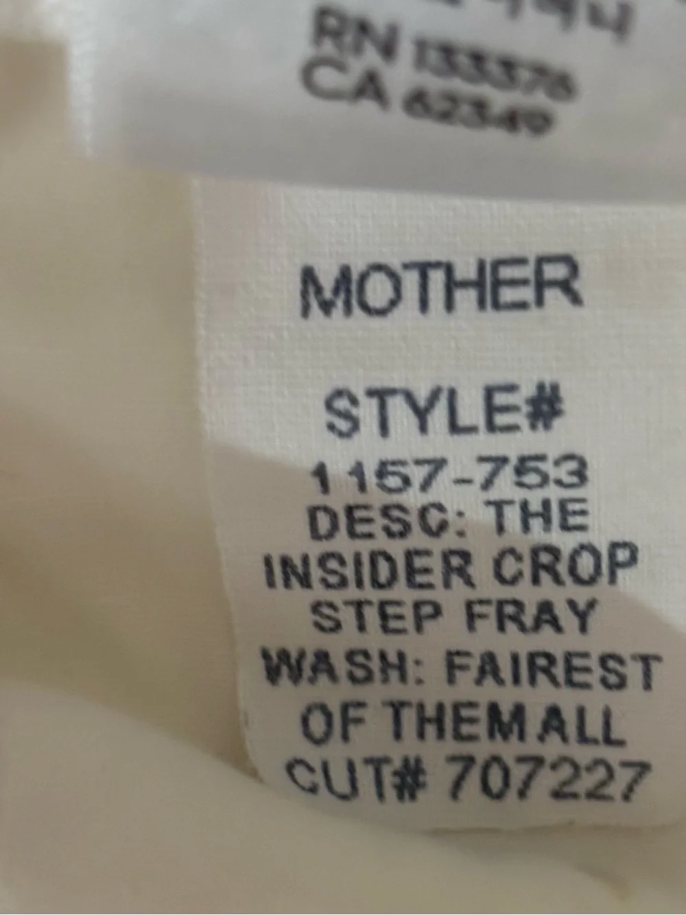 MOTHER Insider Crop Step Fray White Jeans 29 High Rise Kick Flare Raw Hem Coasta